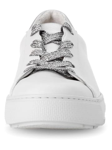 Gabor Leren sneakers wit/zilverkleurig