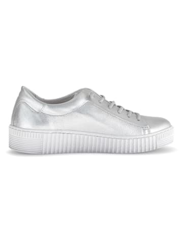 Gabor Leren sneakers zilverkleurig