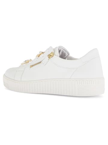 Gabor Leren sneakers wit/goudkleurig