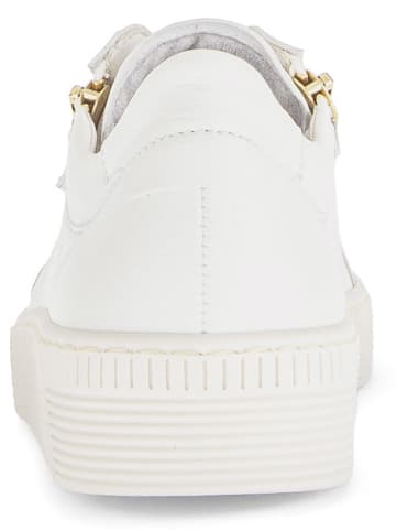 Gabor Leren sneakers wit/goudkleurig