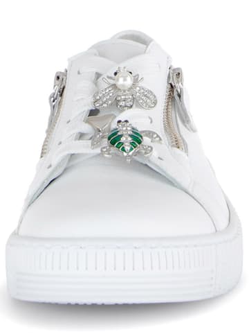 Gabor Leren sneakers wit/zilverkleurig