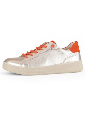 Gabor Leren sneakers beige/oranje
