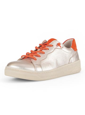 Gabor Leren sneakers beige/oranje