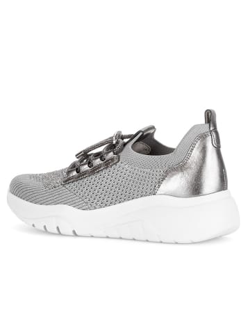 Gabor Leren sneakers grijs/zilverkleurig