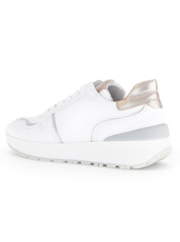Gabor Leder-Sneakers in Weiß/ Beige
