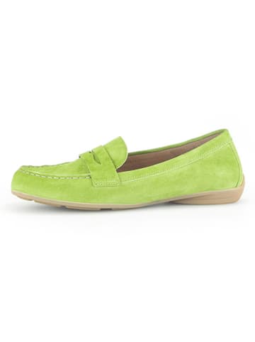Gabor Leren mocassins groen