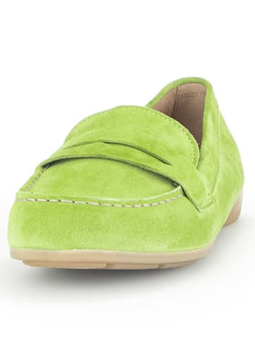Gabor Leren mocassins groen