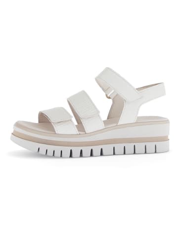 Gabor Leren sleehaksandalen wit