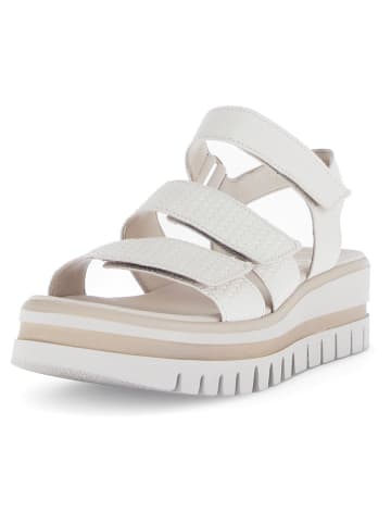 Gabor Leren sleehaksandalen wit