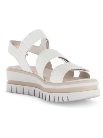 Gabor Leren sleehaksandalen wit