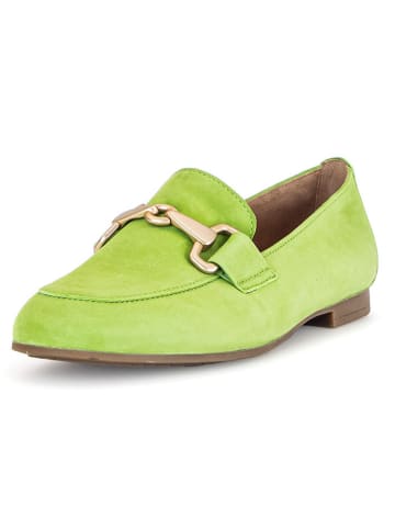 Gabor Leren mocassins groen