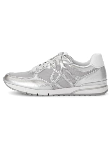 Gabor Leren sneakers zilverkleurig/grijs