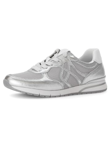 Gabor Leren sneakers zilverkleurig/grijs