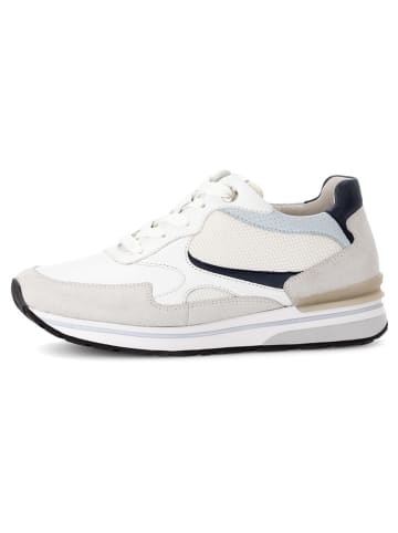 Gabor Leder-Sneakers in Weiß/ Beige