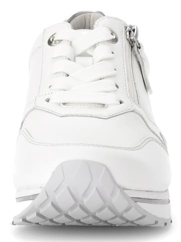 Gabor Leren sneakers wit/zilverkleurig