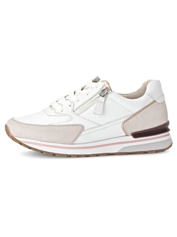 Gabor Leder-Sneakers in Weiß/ Beige