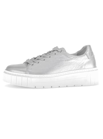 Gabor Leren sneakers zilverkleurig