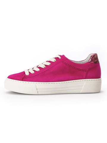 Gabor Leder-Sneakers in Fuchsia