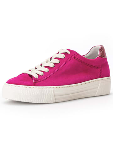 Gabor Leder-Sneakers in Fuchsia