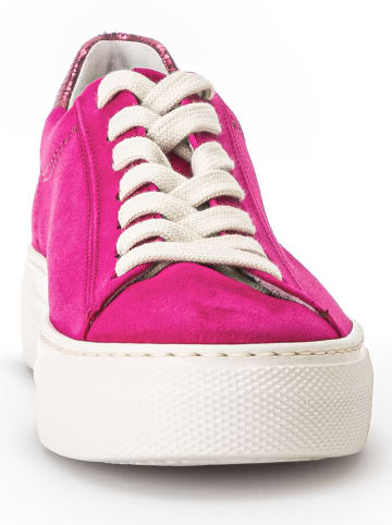 Gabor Leder-Sneakers in Fuchsia