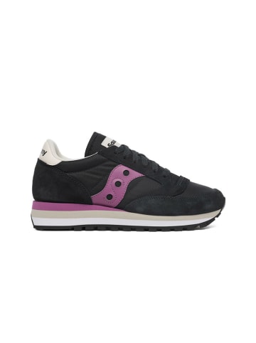 Saucony Leder-Sneakers "Jazz Triple" in Schwarz/ Lila