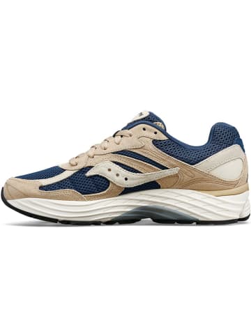 Saucony Leder-Sneakers "Progrid Omni 9" in Beige/ Dunkelblau