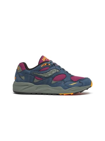 Saucony Skórzane sneakersy w kolorze granatowo-oliwkowo-fioletowym