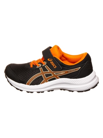 asics Buty "CONTEND 8 PS" w kolorze czarno-pomarańczowym do biegania