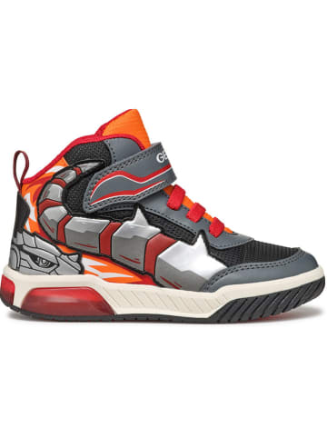 Geox Sneakers "Inek" in Grau/ Rot