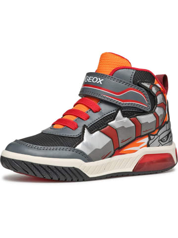 Geox Sneakers "Inek" in Grau/ Rot
