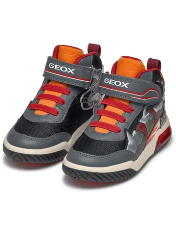 Geox Sneakers "Inek" in Grau/ Rot