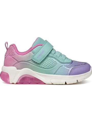 Geox Sneakersy "Fadinlight" w kolorze turkusowo-jasnoróżowym