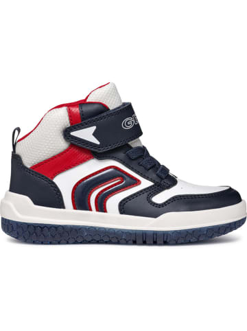 Geox Sneakers "Buzzerlight" in Dunkelblau/ Weiß/ Rot