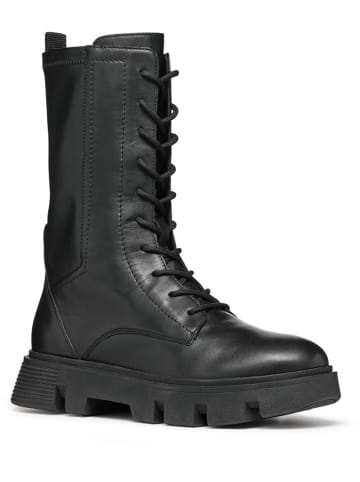 Geox Leder-Stiefel "Vilde" in Schwarz