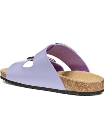 Geox Leder-Pantoletten "Brionia" in Lila