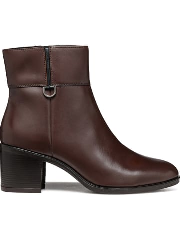 Geox Leren enkellaarzen "New Ashell" bruin