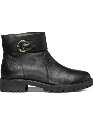 Geox Leren enkelboots "Hoara" zwart