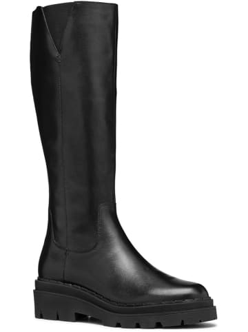 Geox Leder-Stiefel "Felleny" in Schwarz