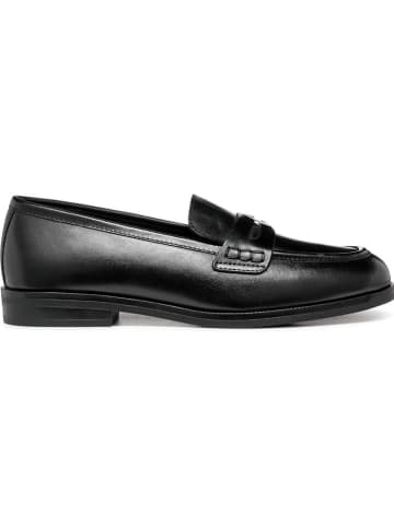 Geox Leder-Mokassins in Schwarz