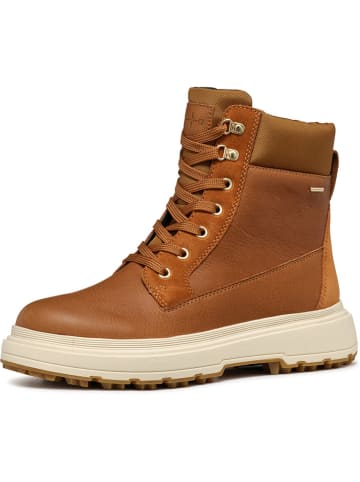 Geox Leder-Boots "Lamidie + Grip" in Hellbraun