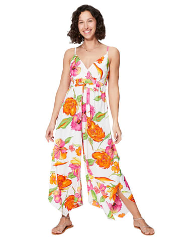 Ipanima Jumpsuit wit/oranje/roze