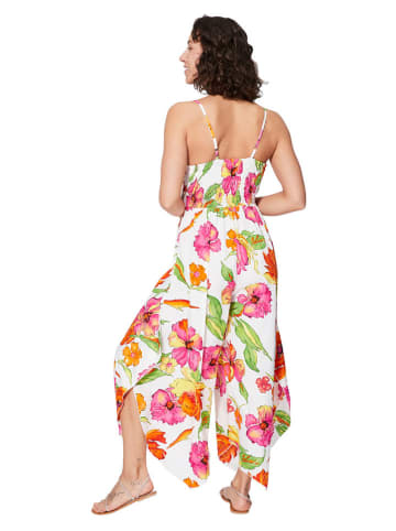 Ipanima Jumpsuit in Weiß/ Orange/ Pink