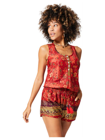 Ipanima Jumpsuit in Rot/ Lila