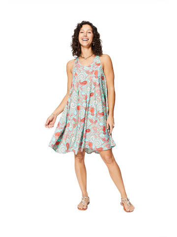 Ipanima Jurk turquoise/rood/wit