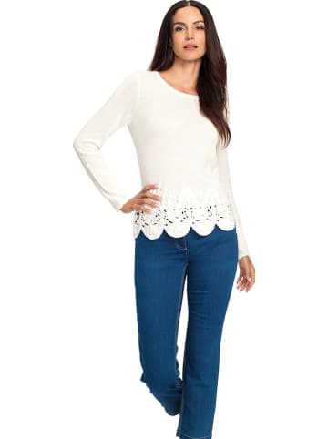 Heine Sweter w kolorze kremowym