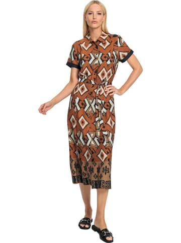 Heine Kleid in Hellbraun/ Beige/ Schwarz