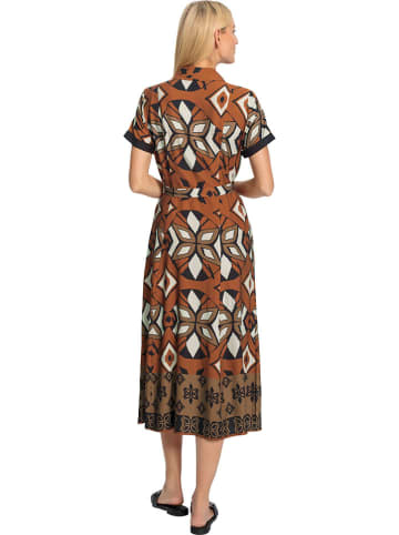 Heine Kleid in Hellbraun/ Beige/ Schwarz
