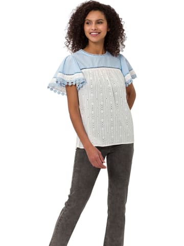 Heine Blouse lichtblauw/wit