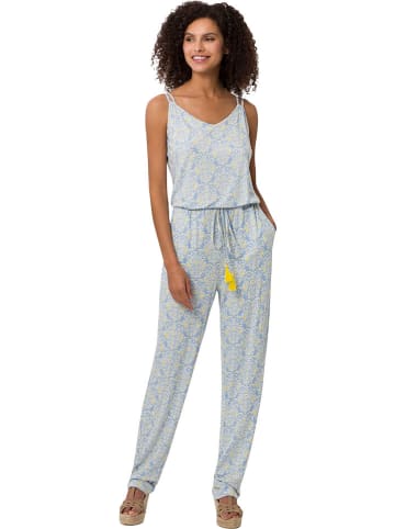 Heine Jumpsuit in Hellblau/ Gelb