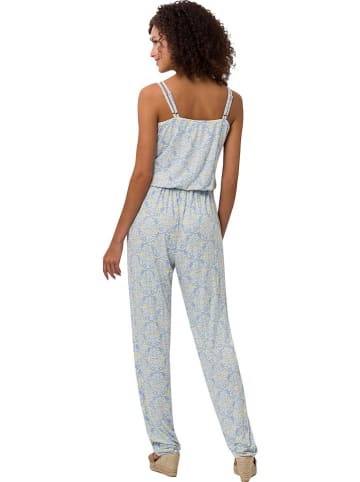 Heine Jumpsuit in Hellblau/ Gelb